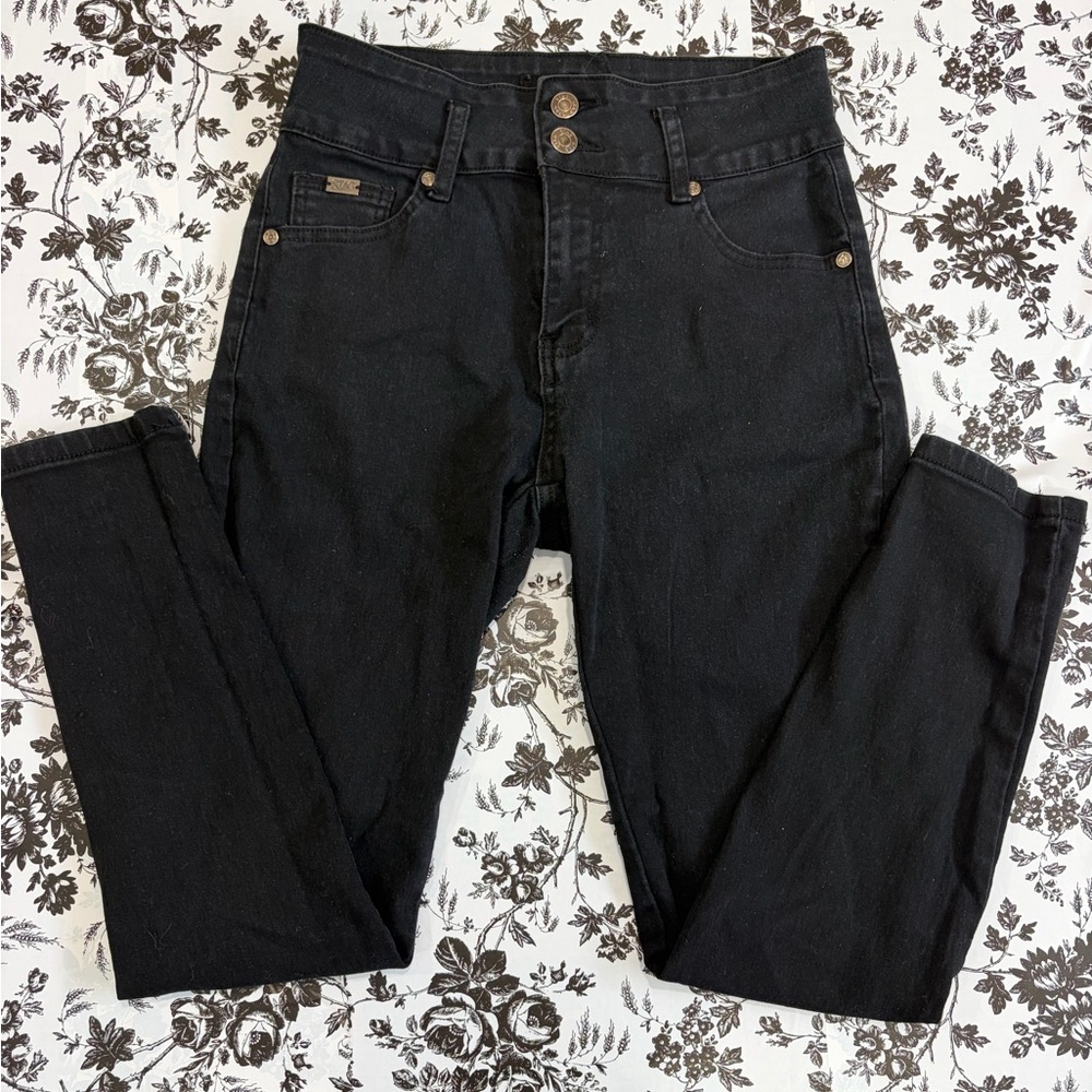 STAG Black High Rise Skinny Jeans size 5/28 Stretch Dark Wash Minimalist
